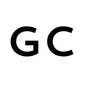 Letters G C on white background