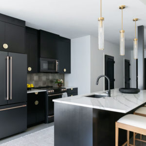 A full view of a modern kitchen remodel.